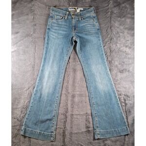 Old Navy Womens Jeans Size 1R Boot Kick Stretch Jeans Wiskering Fade